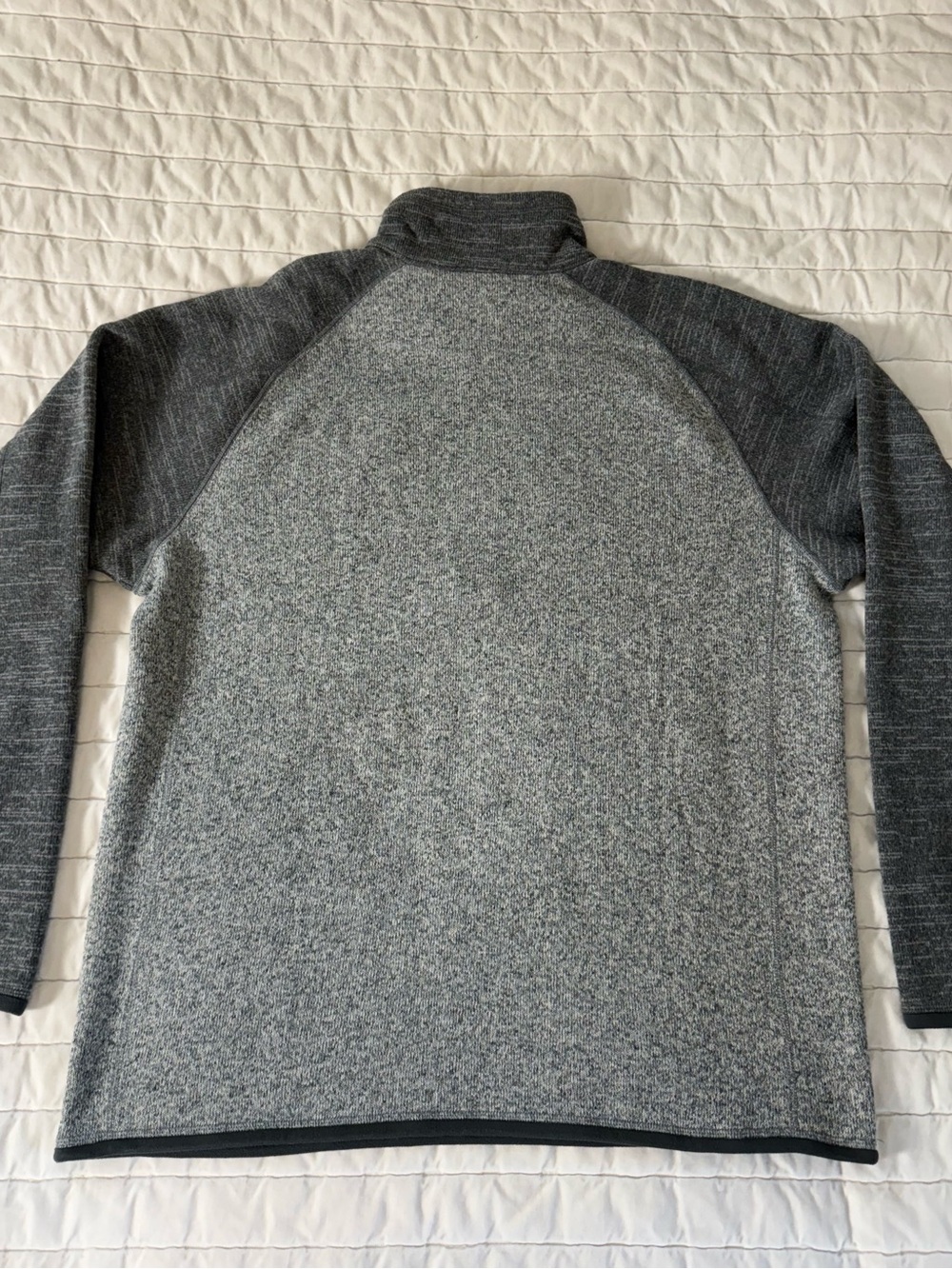 Patagonia Men's Two Toned Gray Better Sweater 1/4 Zip Pullover — Size XL - Picture 8 of 10